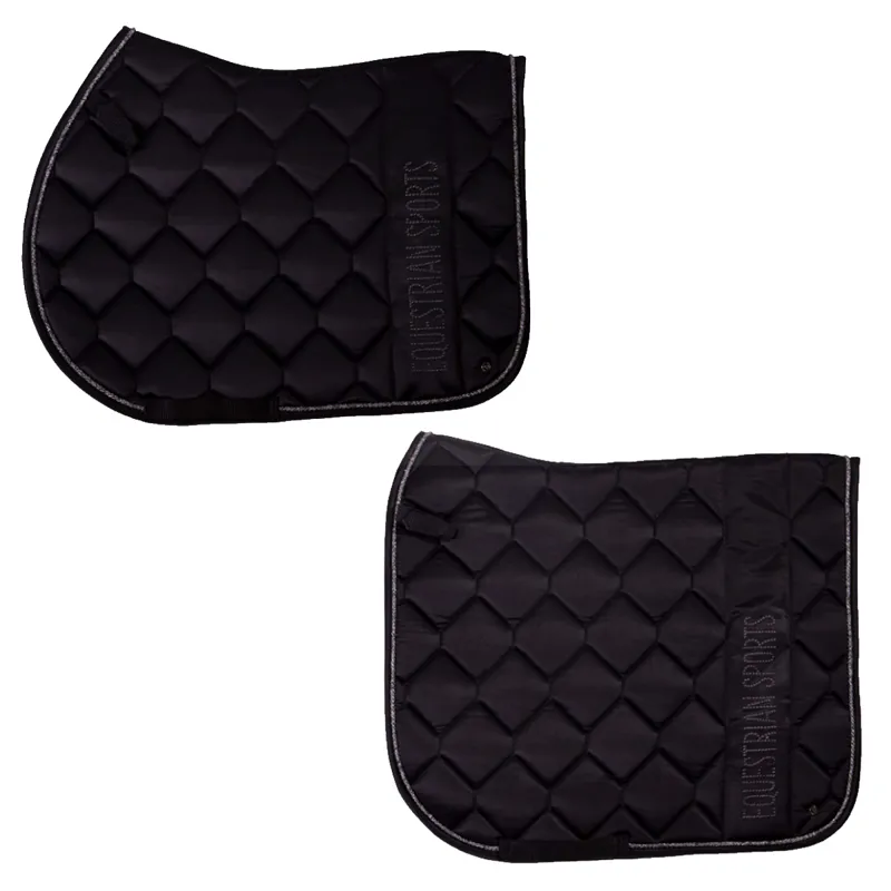 QHP Gloss Saddle Pad - Black